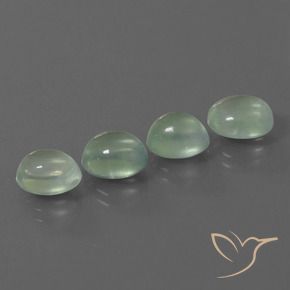 Gemme di Prehnite Verde Pera Chiaro naturale da 8.87 ct, Ovale, Trasparente