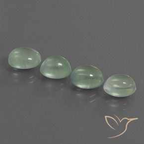 Gemme di Prehnite Verde Pera Chiaro naturale da 8.87 ct, Ovale, Trasparente