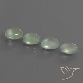 Gemme di Prehnite Giallo chiaro Verde naturale da 6.41 ct, Ovale, Trasparente