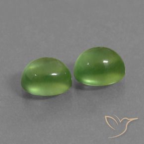 Gemme di Prehnite Verde medio naturale da 2.52 ct, Ovale, Trasparente