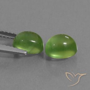 Gemme di Prehnite Verde medio naturale da 2.52 ct, Ovale, Trasparente