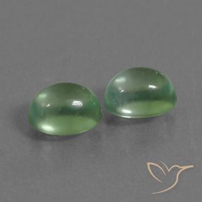Gemme di Prehnite Verde terroso naturale da 2.40 ct, Ovale, Trasparente
