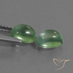 Gemme di Prehnite Verde terroso naturale da 2.40 ct, Ovale, Trasparente