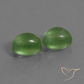 Gemme di Prehnite Verde caldo naturale da 2.60 ct, Ovale, Trasparente