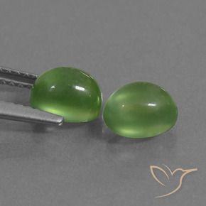 Gemme di Prehnite Verde caldo naturale da 2.60 ct, Ovale, Trasparente