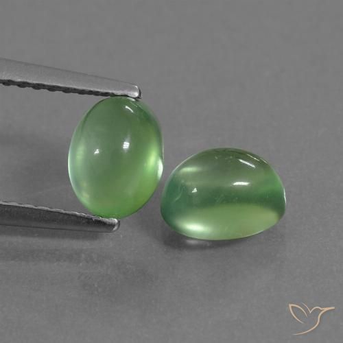 2.45ctw Naturale Verde chiaro Prehnite, Ovale, Trasparente