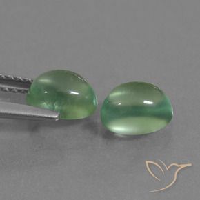 Gemme di Prehnite Verde terroso naturale da 2.47 ct, Ovale, Trasparente