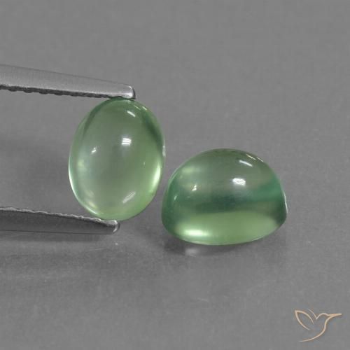 2.46ctw Naturale Verde medio Prehnite, Ovale, Trasparente