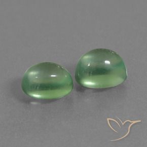Gemme di Prehnite Verde medio naturale da 2.46 ct, Ovale, Trasparente