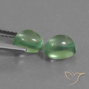 Gemme di Prehnite Verde medio naturale da 2.46 ct, Ovale, Trasparente