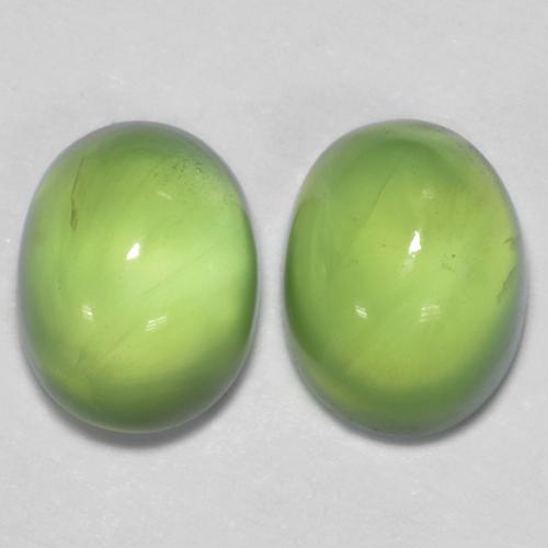 Prehnite naturale verde da 2,69 ct, taglio ovale, trasparente