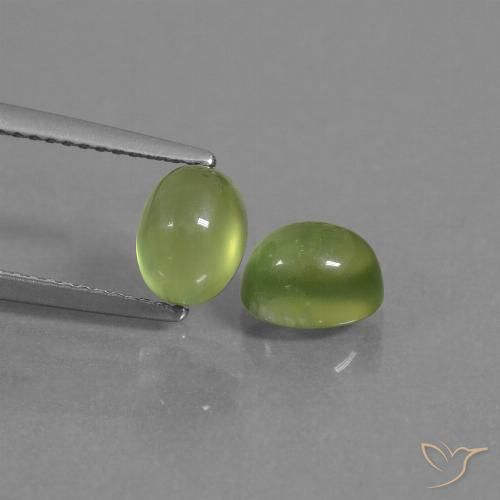 2.69ctw Naturale Verde chiaro Prehnite, Ovale, Trasparente