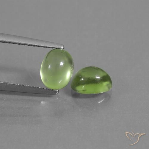 2.28ctw Naturale Verde caldo Prehnite, Ovale, Trasparente