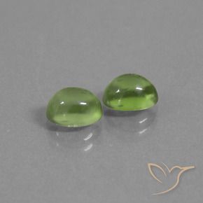 Gemme di Prehnite Verde caldo naturale da 2.28 ct, Ovale, Trasparente