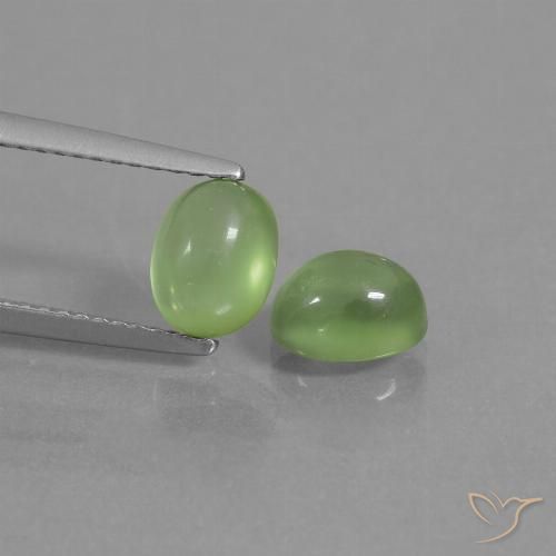 2.51ctw Naturale Giallo verde Prehnite, Ovale, Trasparente