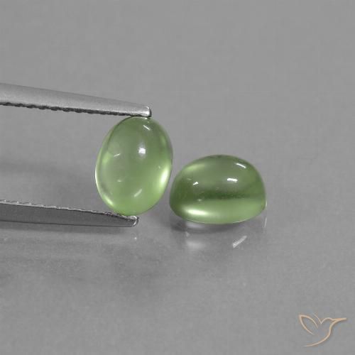 2.37ctw Naturale Giallo verde Prehnite, Ovale, Trasparente