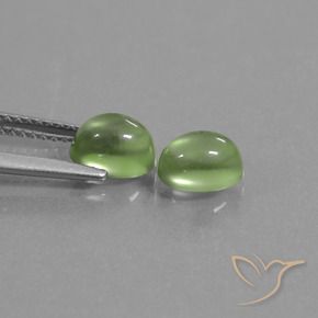 Gemme di Prehnite Giallo verde naturale da 2.37 ct, Ovale, Trasparente