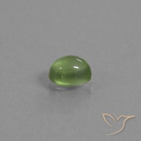Prehnite Verde giallastro naturale da 1.16 ct, Ovale, Trasparente