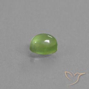 Prehnite Verde giallastro naturale da 1.36 ct, Ovale, Trasparente