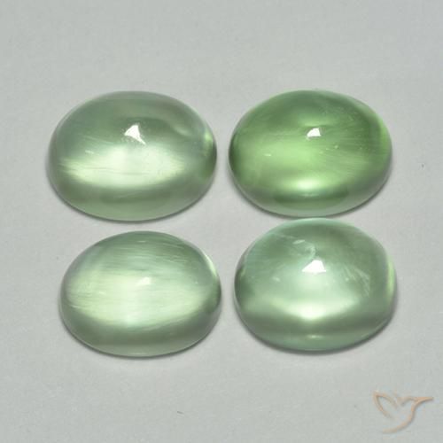 4.82ctw Naturale Verde caldo Prehnite, Ovale, Trasparente
