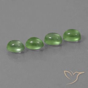 Gemme di Prehnite Verde medio naturale da 4.35 ct, Ovale, Trasparente
