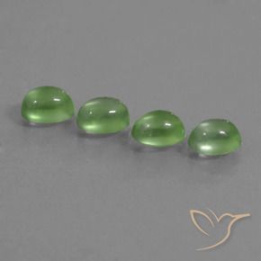 Gemme di Prehnite Verde medio naturale da 4.35 ct, Ovale, Trasparente