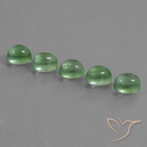 Gemme di Prehnite Verde caldo naturale da 7.02 ct, Ovale, Trasparente