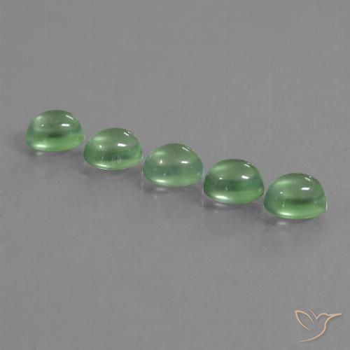5.92ctw Naturale Verde caldo Prehnite, Ovale, Trasparente