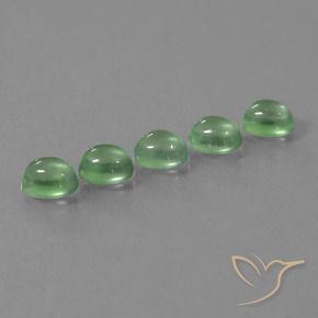 Gemme di Prehnite Verde caldo naturale da 5.92 ct, Ovale, Trasparente