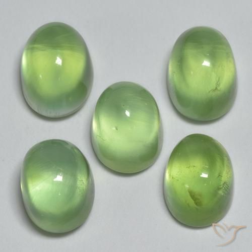 Gemme di Prehnite Verde lime naturale da 7.52 ct, Ovale, Trasparente
