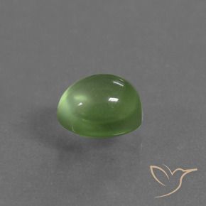 Prehnite Verde giallastro naturale da 1.20 ct, Ovale, Trasparente