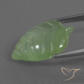 Prehnite Pera Verde naturale da 8.12 ct, Taglio a fantasia, Trasparente