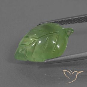 Prehnite Verde medio naturale da 6.81 ct, Taglio a fantasia, Trasparente