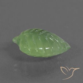 Prehnite Verde medio naturale da 5.77 ct, Taglio a fantasia, Trasparente