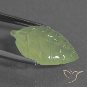 Prehnite Verde lime naturale da 9.71 ct, Taglio a fantasia, Trasparente