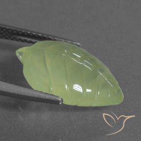 Prehnite Verde lime naturale da 9.17 ct, Taglio a fantasia, Trasparente