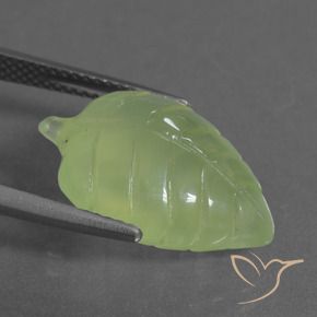 Prehnite Verde lime naturale da 11.78 ct, Taglio a fantasia, Trasparente
