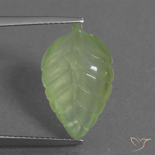 7.52ct Naturale Verde giallastro Prehnite, Taglio a fantasia, Trasparente