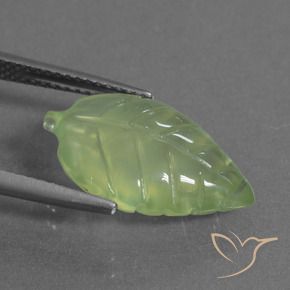 Prehnite Verde giallastro naturale da 7.52 ct, Taglio a fantasia, Trasparente