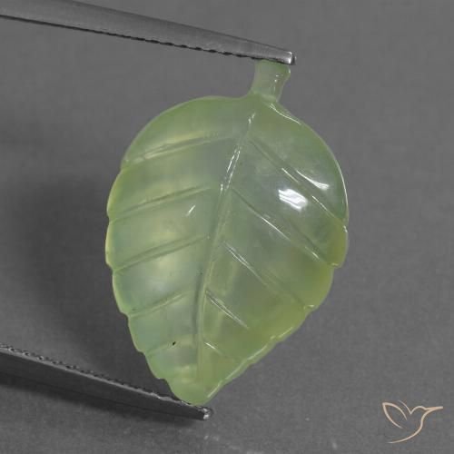 10.77ct Naturale Verde lime Prehnite, Taglio a fantasia, Trasparente