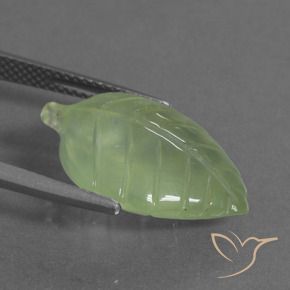 Prehnite Verde lime naturale da 10.77 ct, Taglio a fantasia, Trasparente