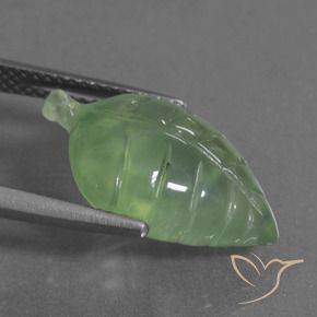 Prehnite Verde medio naturale da 8.35 ct, Taglio a fantasia, Trasparente