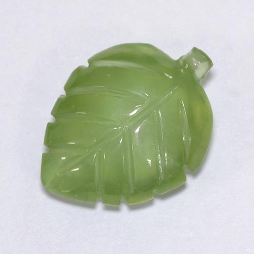 Prehnite naturale verde da 6,66 ct, forma fantasia, trasparente