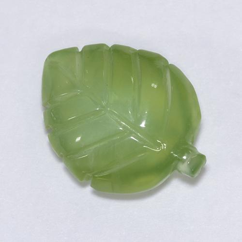 Prehnite naturale verde da 6,66 ct, forma fantasia, trasparente