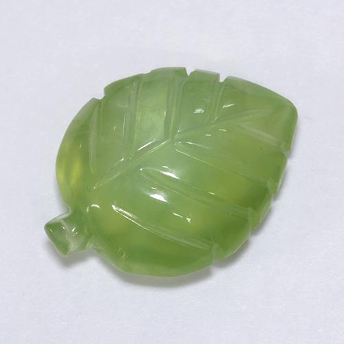 Prehnite naturale verde da 6,66 ct, forma fantasia, trasparente