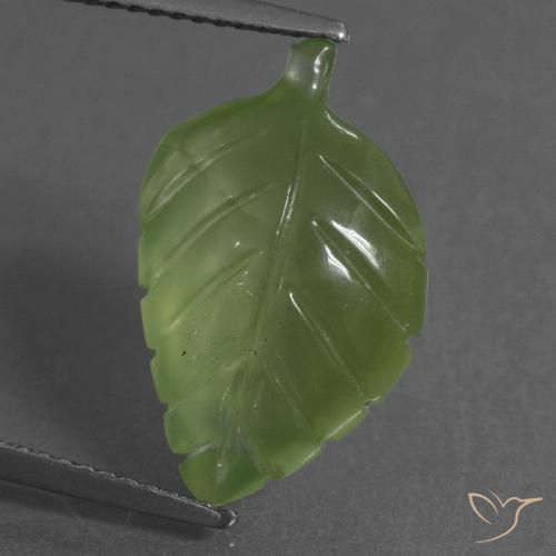 Prehnite Verde medio naturale da 7.78 ct, Taglio a fantasia, Trasparente