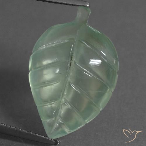 8.54ct Naturale Menta verde Prehnite, Taglio a fantasia, Trasparente