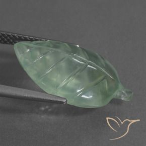 Prehnite Menta verde naturale da 8.54 ct, Taglio a fantasia, Trasparente