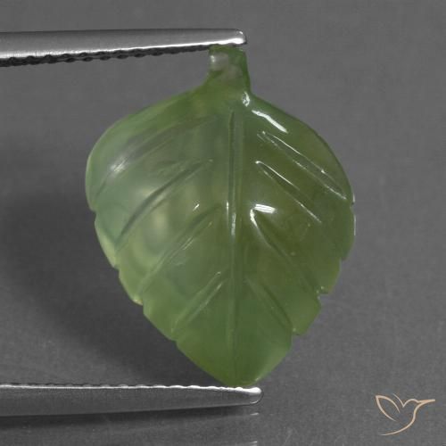 8.63ct Naturale Verde caldo Prehnite, Taglio a fantasia, Trasparente