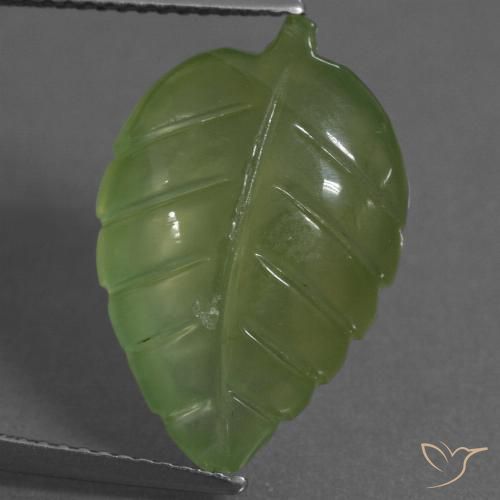 10.07ct Naturale Verde caldo Prehnite, Taglio a fantasia, Trasparente